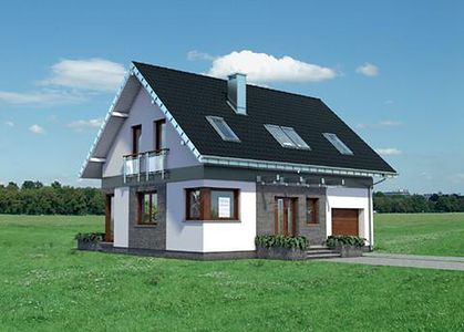 Фасад дома DHE-5566-63 Фасад дома DHE-5566-63