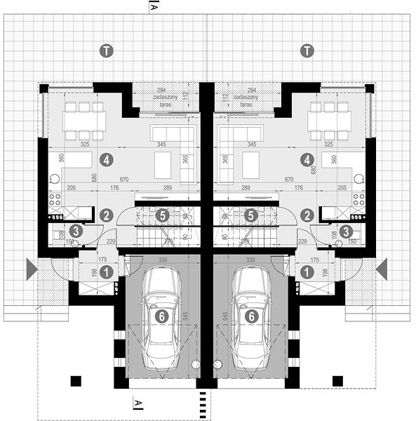 План 1 этажа дома DEB-1283-73 План 1 этажа дома DEB-1283-73