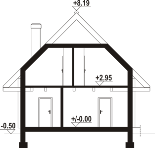 Фасад дома HFH-9144-69 Фасад дома HFH-9144-69