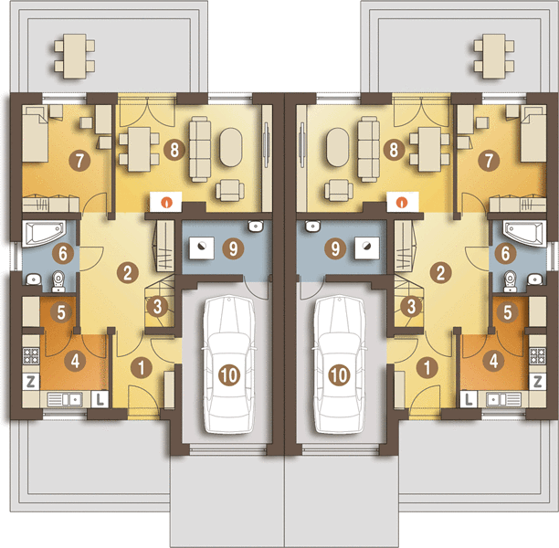 План 1 этажа дома DBB-8229-65 План 1 этажа дома DBB-8229-65