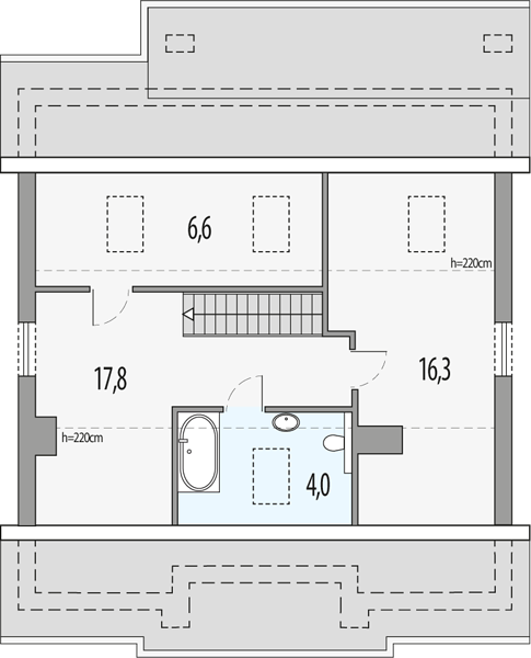 План 2 этажа дома FEF-3775-58 План 2 этажа дома FEF-3775-58