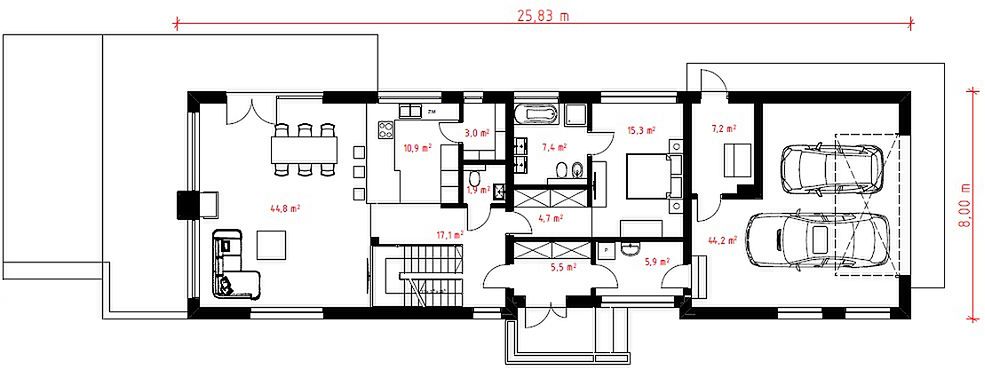 План 1 этажа дома ABB-6157-36 План 1 этажа дома ABB-6157-36