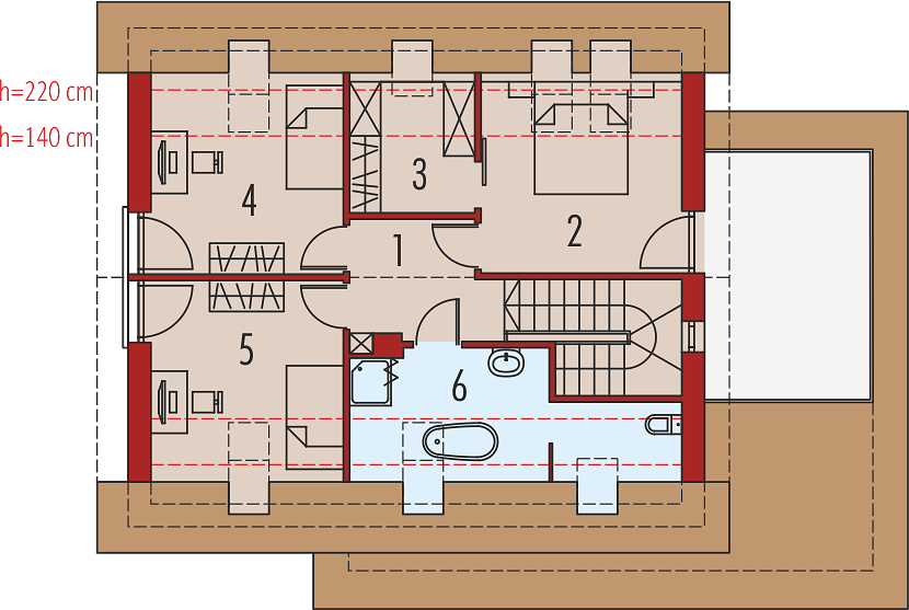План 2 этажа дома BCA-2879-57 План 2 этажа дома BCA-2879-57