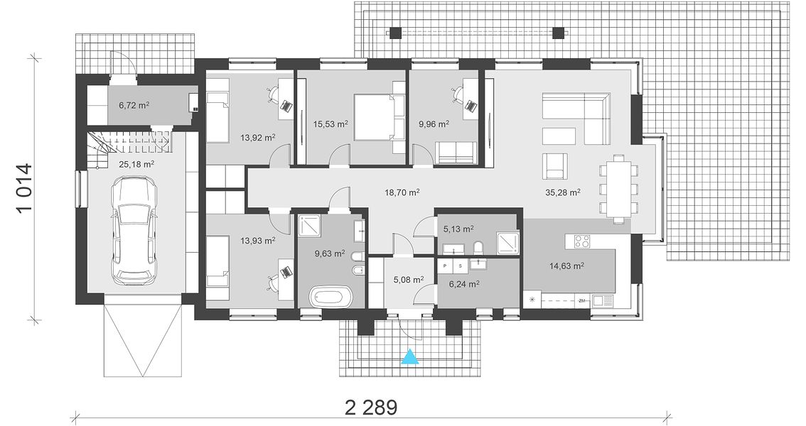 План 1 этажа дома DDC-2479-64 План 1 этажа дома DDC-2479-64