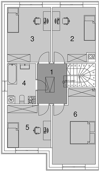 План 2 этажа дома KFK-2794-52 План 2 этажа дома KFK-2794-52